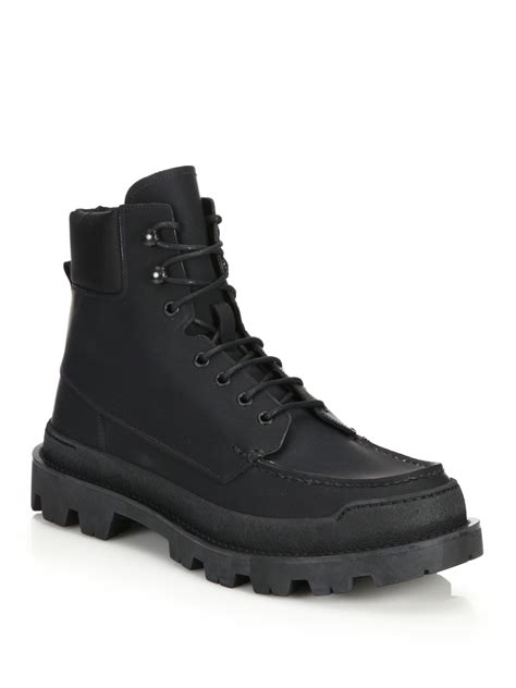 prada lug sole leather hiking boots|Prada Lace.